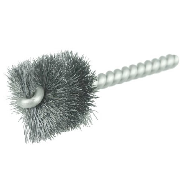 Weiler 1-1/8" Power Tube Brush, .005" Steel Wire Fill, 1" Brush Length 21150